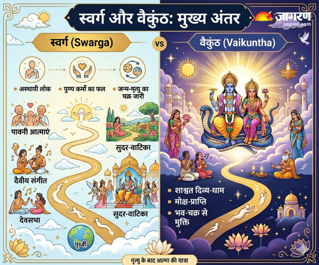 स्वर्ग और वैकुंठ का अंतर